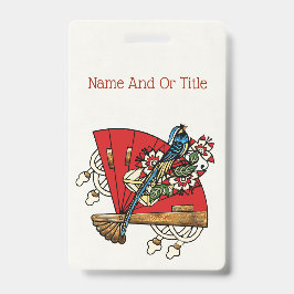 アジアンバードデコ バッジ