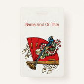 アジアンバードデコ バッジ (正面)