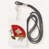 アジアンバードデコ バッジ (裏面ランヤード)