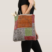 アジアンパッチワークカーペット,イスタンブール詳細 トートバッグ (クローズアップ)