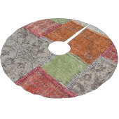 アジアンパッチワークカーペット,イスタンブール詳細 ブラッシュドポリエステルツリースカート (アングル)