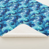 アジアンブルーに着心地エレガントする シェルパブランケット (3/4)