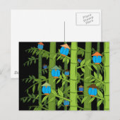 アジアンブルーの鳥 ポストカード (正面/裏面)