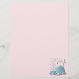 アジアンブルーティーセットさくらんぼ花グラフィックデザイン