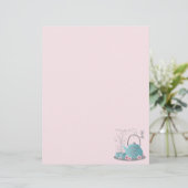 アジアンブルーティーセットさくらんぼ花グラフィックデザイン (スタンド正面)