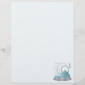 アジアンブルーティーセットさくらんぼ花グラフィックデザイン (裏面)