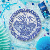 アジアンブルーリス鳥キツネウィローテンプルガーデン ペーパープレート (パーティー)