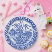 アジアンブルーリス鳥キツネウィローテンプルガーデン ペーパープレート (パーティー)