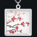 アジアンレッド桜オリエンタルさくらんぼ花ズネックレス シルバープレートネックレス<br><div class="desc">fat*fa*tinで設計。簡単おカスタマイズ客様の文字、写真または画像と一緒に。おカスタム願い連絡はfat*fa*tin。請求カスタム料が適用される。 www.zazzle.com/fat_fa_tin www.zazzle.com/color_therapy www.zazzle.com/fatfatin_blue_knot www.zazzle.com/fatfatin_red_knot www.zazzle.com/fatfatin_box www.zazzle.com/fatfatin_design www.zazzle.com/fatfatin_ink</div>