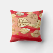 アジアンレディ&ファン秋紅葉枕 クッション (裏面)