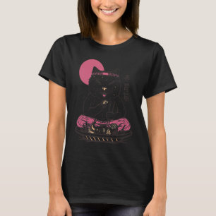 アジアン和風猫の瞑想 Tシャツ