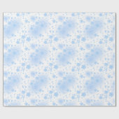 アジアン日本のブルーさくらんぼブロッサムラッピング紙 ラッピングペーパー (フラット)