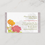 アジアン牡丹nシックダマスク 名刺 (裏面)