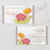 アジアン牡丹nシックダマスク 名刺 (正面/裏面)