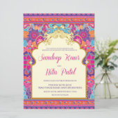 アジアン - ウェディング - ヘンナ - メヘンディ - 招待状 (スタンド正面)