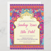 アジアン - ウェディング - ヘンナ - メヘンディ - 招待状 (正面/裏面)