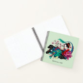 アジアン・ゲイシャ・ドラゴン・桜・ブルー ノートブック (内部)