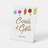 アジアン・ランタン「カード&ギフト」看板 台座サイン (正面)