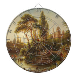 アジアン・ランドスケープ・イン・ザ・夕べ・ライト（サンセット・アート） ダーツボード