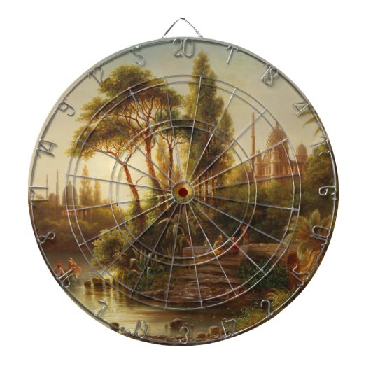 アジアン・ランドスケープ・イン・ザ・夕べ・ライト(サンセット・アート) ダーツボード (正面)