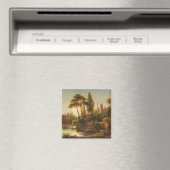 アジアン・ランドスケープ・イン・ザ・夕べ・ライト(サンセット・アート) マグネット (インサイチュ (食洗機))