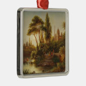 アジアン・ランドスケープ・イン・ザ・夕べ・ライト（サンセット・アート） メタルオーナメント (右)