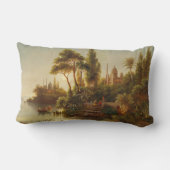 アジアン・ランドスケープ・イン・ザ・夕べ・ライト（サンセット・アート） ランバークッション (裏面)