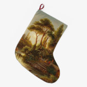アジアン・ランドスケープ・イン・ザ・夕べ・ライト（サンセット・アート） ラージクリスマスストッキング (正面 (吊り時))