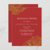 アジアヴィンテージ旋回リハーサルディナーカード 招待状 (正面/裏面)