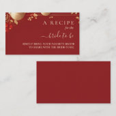 アジア中国のバイリンガル平はっきりしたブライダルシャワー エンクロージャーカード (正面/裏面)