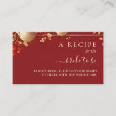 アジア中国のバイリンガル平はっきりしたブライダルシャワー エンクロージャーカード (正面)