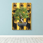 アジア中国の盆栽の木を伸ばしキャンバス印刷 キャンバスプリント (インサイチュ (ウッドフロア))