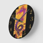 アジア中国の，神話のドラゴン，辰年 ラウンド壁時計 (傾斜)