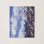 アジア中国チベットタングラ峠祈りの言葉·フラグ ジグソーパズル (縦)