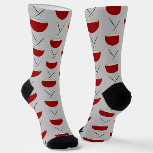 アジア丼パターン ソックス (傾斜あり)