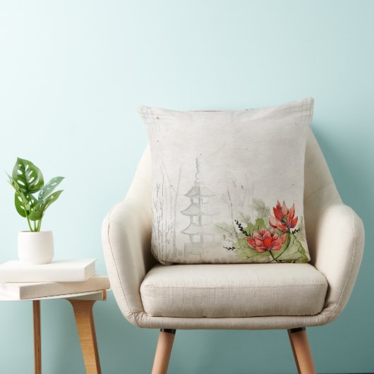 アジア人によっては装飾の枕か屋外のクッションが開花します クッション (椅子)