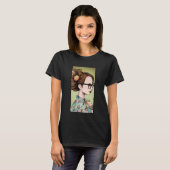 アジア人の女性が本を持つオタク Tシャツ (正面フル)