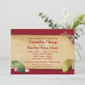 アジア人はブライダルシャワーに送風します 招待状 (スタンド正面)