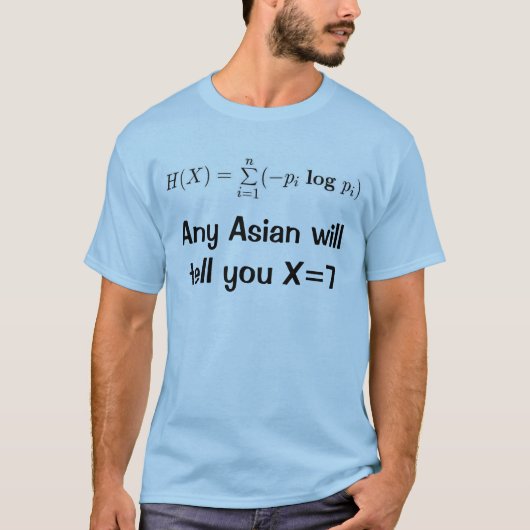 アジア人はX=7を言います Tシャツ (正面)