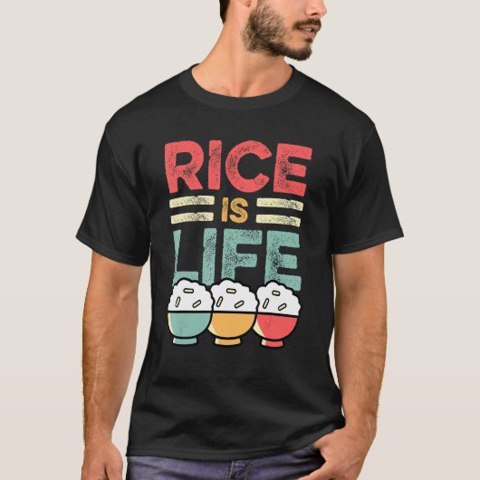 アジア人または中国人にとって米は命 Tシャツ (正面)