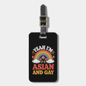 アジア人ゲイ クィア アジア人 中国人 韓国人 日本人 ラゲッジタグ (正面縦)