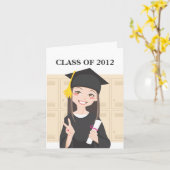 アジア人卒業生 カード (黄色い花)