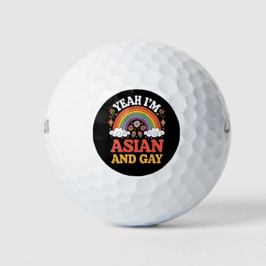 アジア人同性愛者 クィア アジア人 中国人 韓国人 日本人 ゴルフボール (正面)