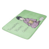 アジア人女性のピンクがかったメイブの着物 バスマット (アングル)