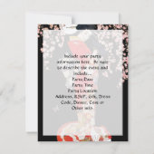 アジア人女性、さくらんぼの花の夜 招待状 (裏面)