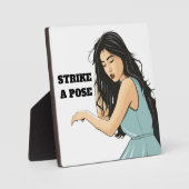 アジア人女性 フォトプラーク (正面)
