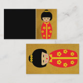 アジア人形ビジネスカード 名刺 (正面/裏面)