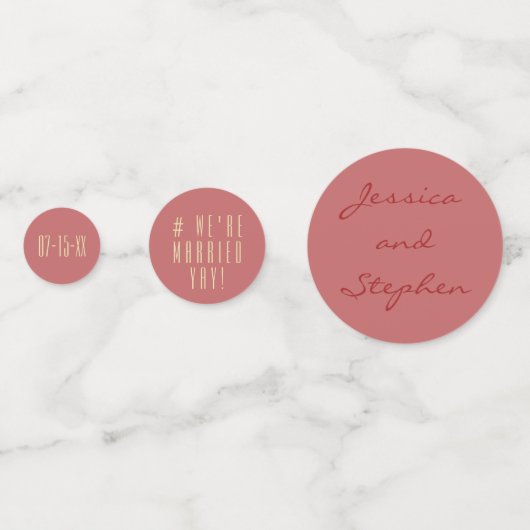 アジア人結婚紙吹雪がイエローゴールドに影響 コンフェッティ (正面)