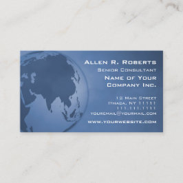 アジア企業のな世界地図はあなたのロゴを加えます 名刺