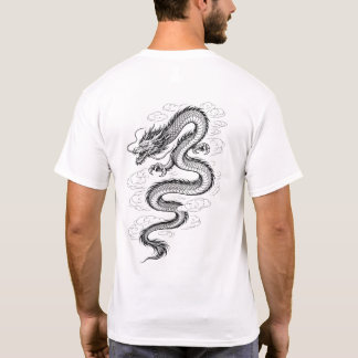 アジア伝統の龍線画Tシャツ Tシャツ